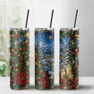 Christmas Window Stained Glass Design