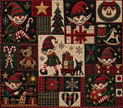 Quilted Evil Elves