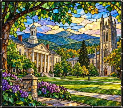 Campus Town Stained Glass Design