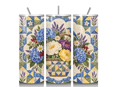 Quilted Flower Basket