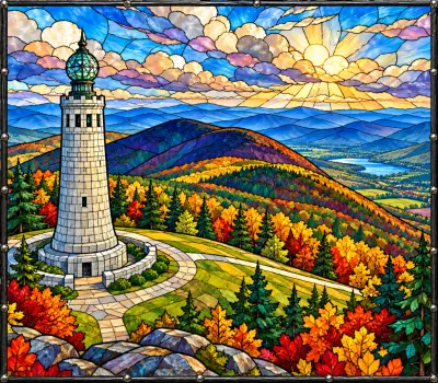 Mt. Greylock Stained Glass Design