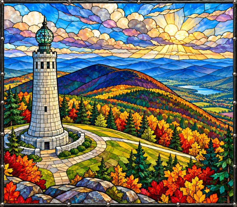 Mt. Greylock Stained Glass Design