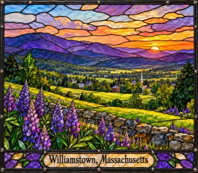 Purple Valley 2 Stained Glass Design