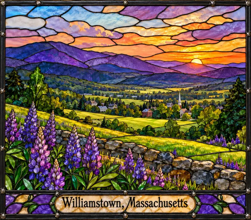Purple Valley 2 Stained Glass Design