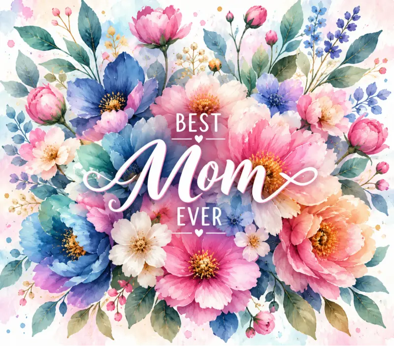 Floral Best Mom Ever Design