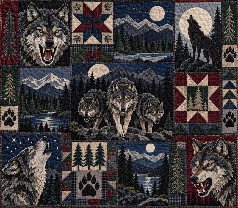 Quilted Wolves