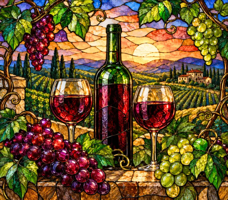 Stained Glass Wine