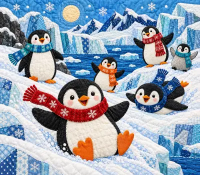 Cute Quilted Penguins