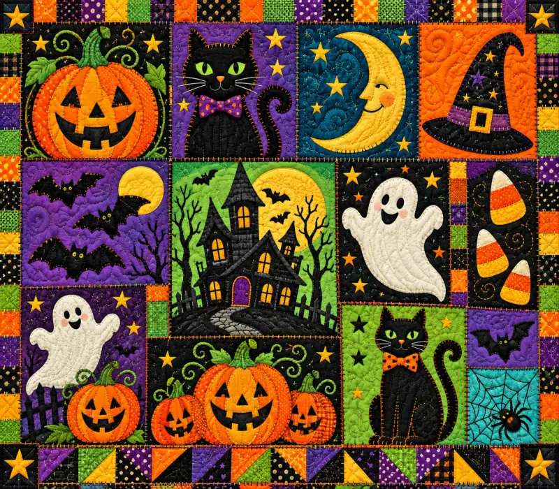 Spooky Cute Halloween Quilted Design