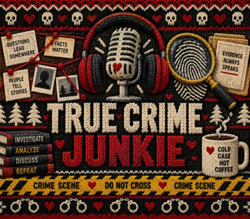 True Crime Junkie Knitted Design