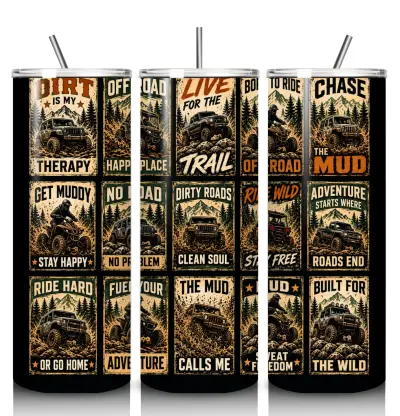 Get Muddy 20 oz steel tumbler