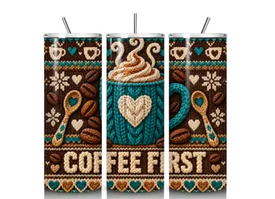 Coffee First Knitted Design