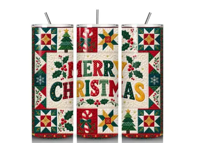 Merry Christmas Quilted Design