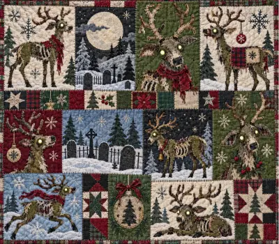 Quilted Zombie Reindeer