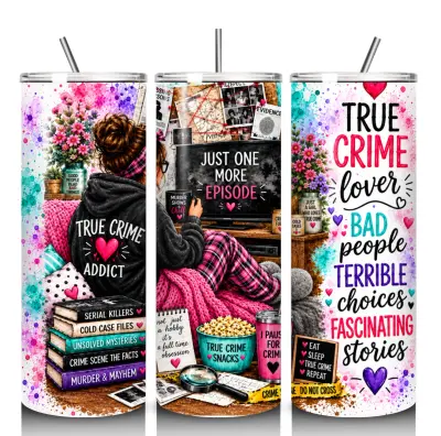 True Crime Addict 20 oz tumbler