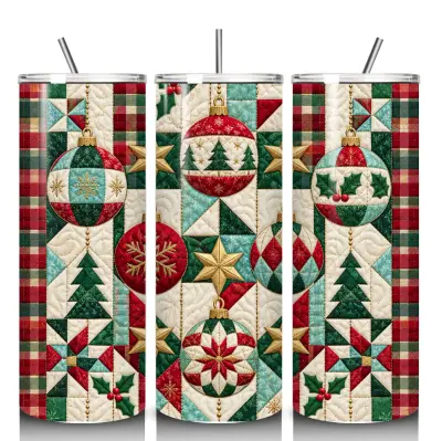 Holiday Ornaments 20 oz steel tumbler