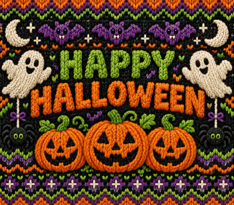Happy Halloween Knitted