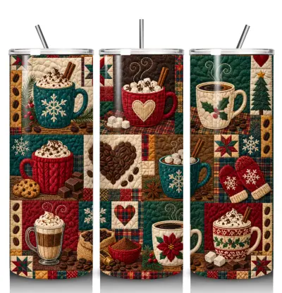 Holiday Coffee/Cocoa 20 oz steel tumbler