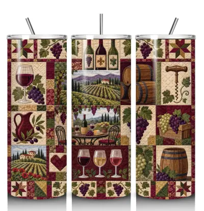Wine & Vineyard 20 oz steel tumbler