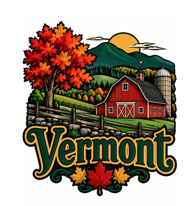 Scenic Vermont Shot Glass