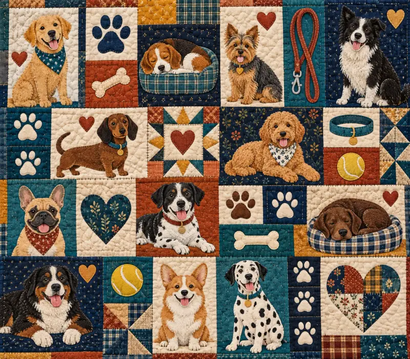 Quilted Dog Lovers Design