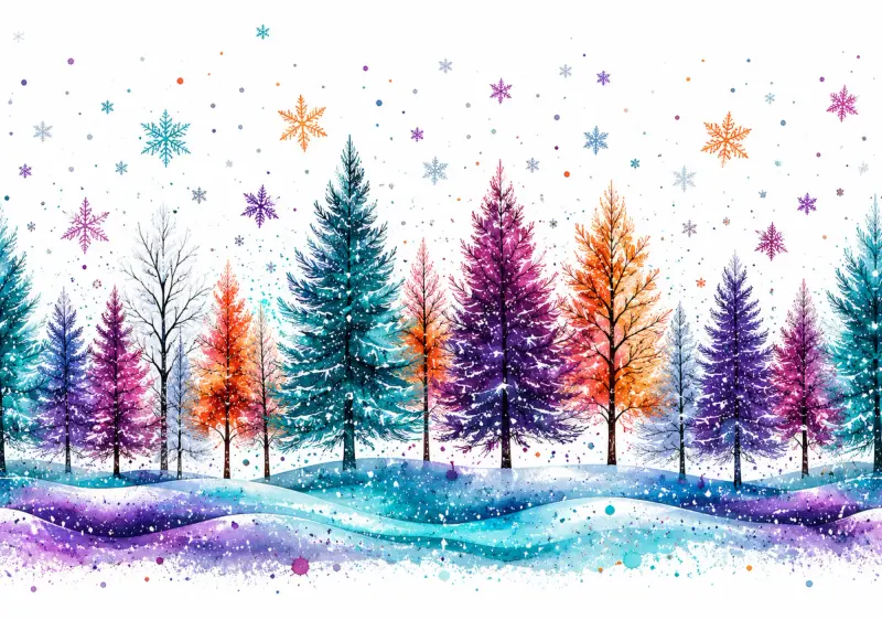 Watercolor Trees