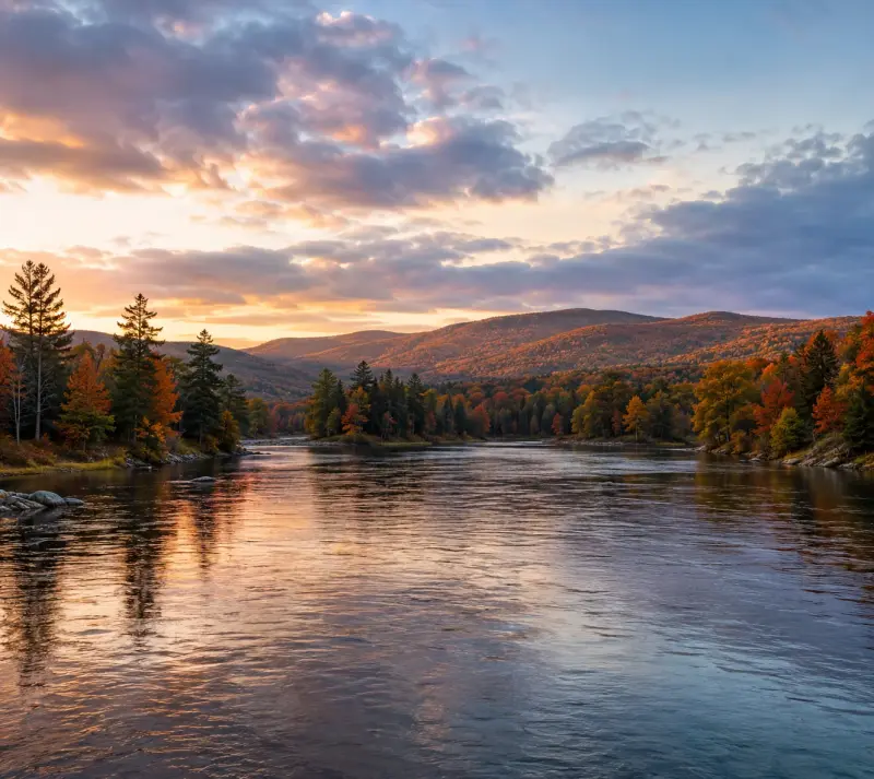 Lake View in Fall