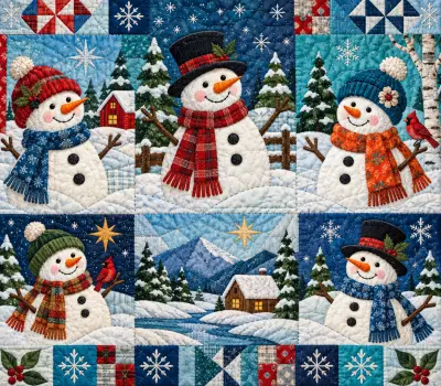Quilted Snowmen
