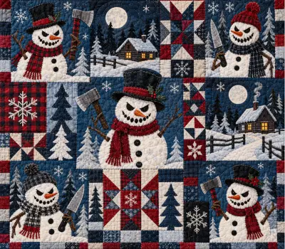 Quilted Killer Snowmen